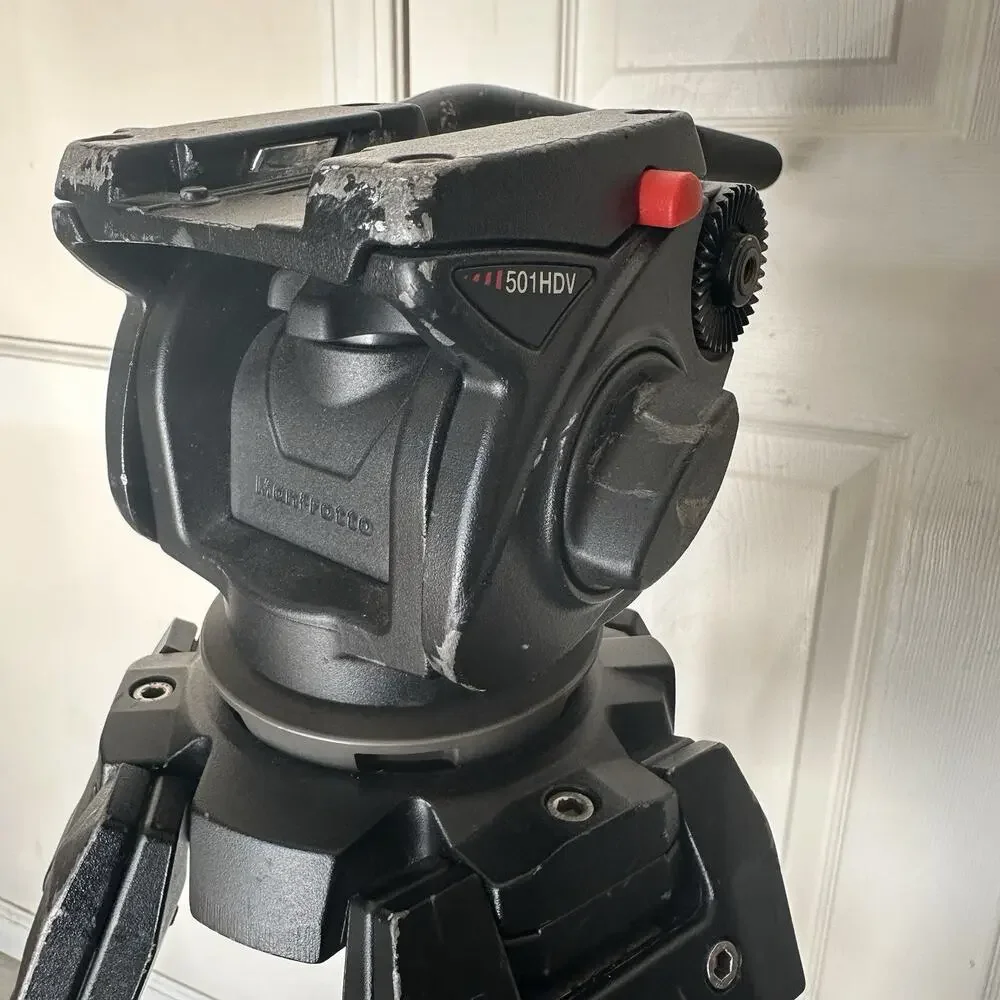 Bogen Manfrotto 3191 Pro Cine Tripod w/ 501HDV Fluid Head Heavy Duty